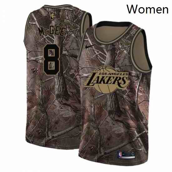 Womens Nike Los Angeles Lakers 1 JaVale McGee Swingman Camo Realtree Collection NBA Jersey